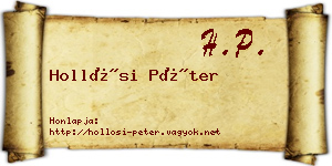 Hollósi Péter névjegykártya